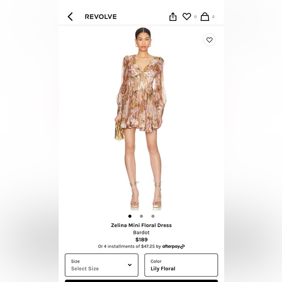 Zelina Mini Floral Dress by Bardot - Picture 4 of 6